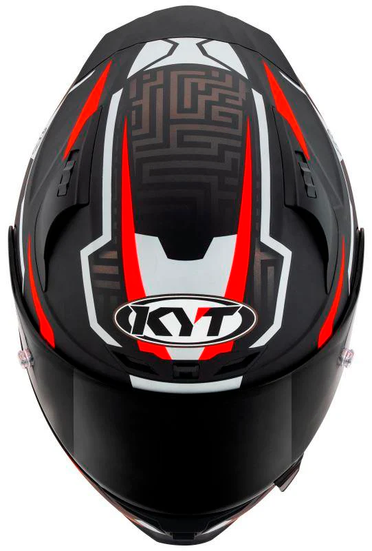 KYT Striker 2V #02 Matt Black Red Helmet - Image 9
