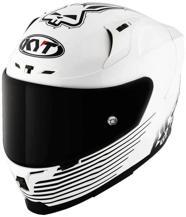KYT Striker 2V AF37 Livery Gloss Black White Helmet