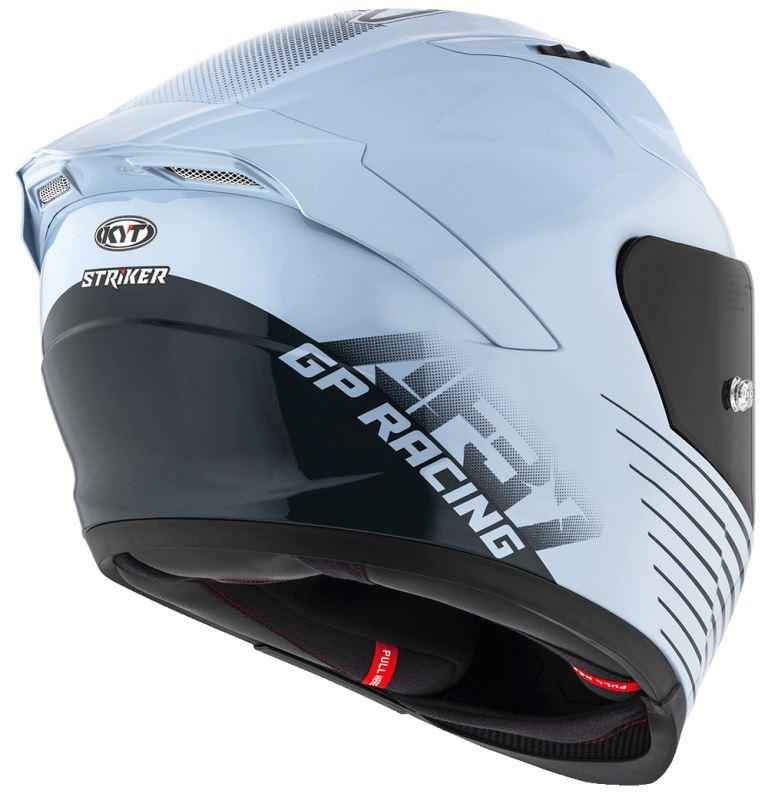 KYT Striker 2V AF37 Livery Gloss Sea Blue Helmet - Image 4