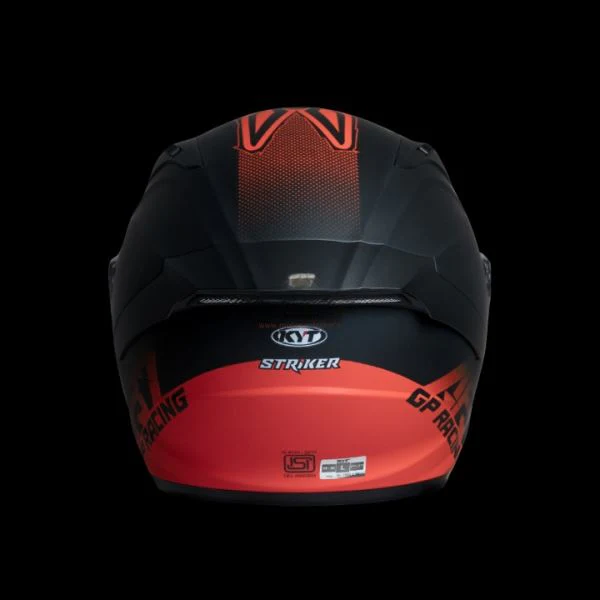 KYT Striker 2V AF37 Livery Matt Black Red Helmet - Image 3