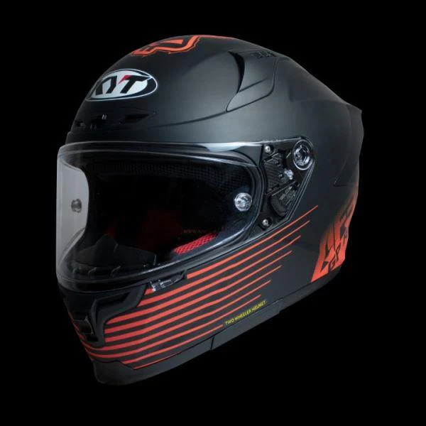 KYT Striker 2V AF37 Livery Matt Black Red Helmet - Image 5
