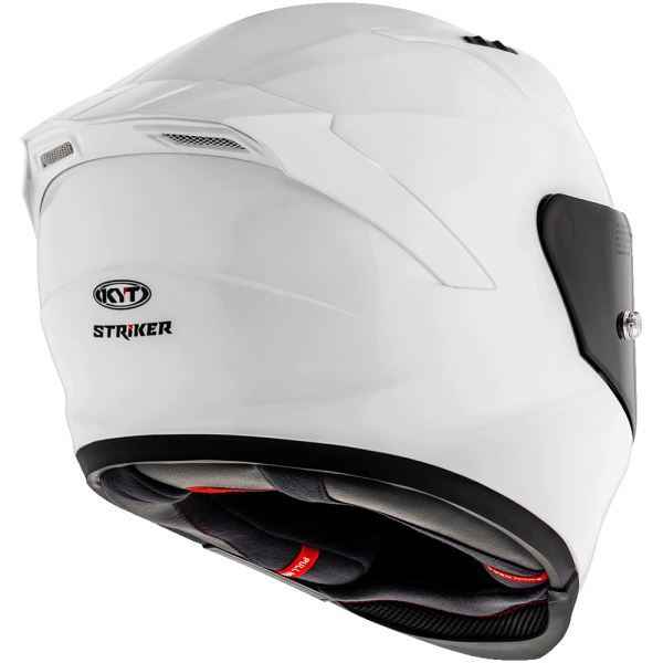 KYT Striker 2V Plain Gloss White Helmet - Image 4