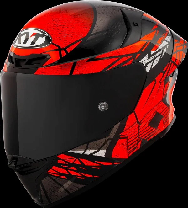 KYT TT Revo Combustion Matt Black-Red Helmet - Image 6