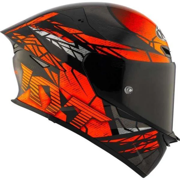 KYT TT-Revo Combustion Orange Full Face Motorcycle Helmet - Image 5