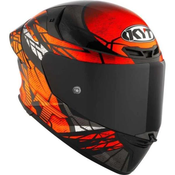 KYT TT-Revo Combustion Orange Full Face Motorcycle Helmet - Image 6