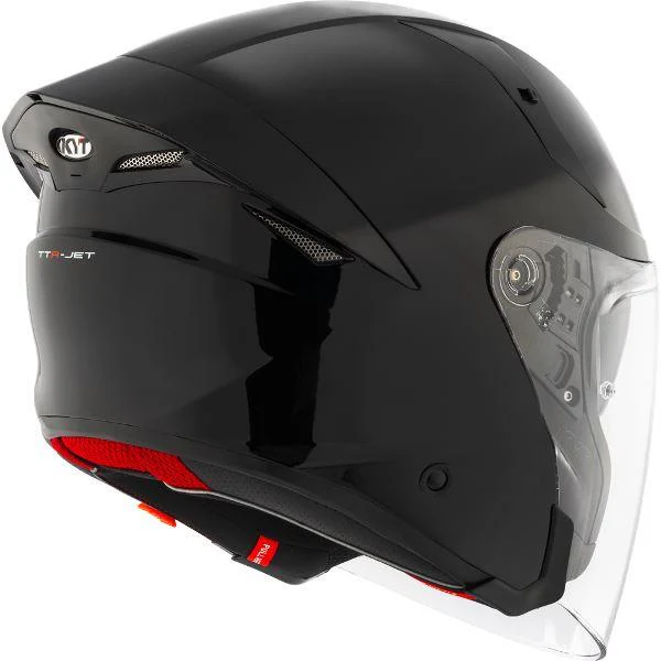 KYT TTR-JET Plain Black - Helmet - Image 4