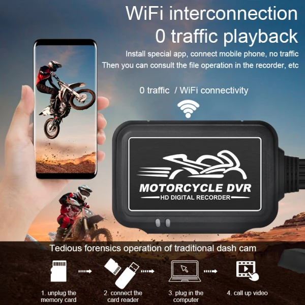 LBC Moto-B1 Motorcycle Dash Cam Without Display - Image 4