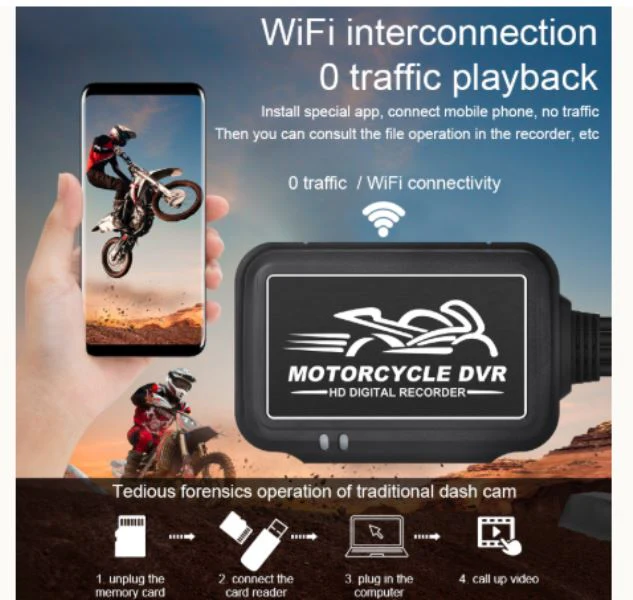 LBC Moto SE3 Motorcycle Dash Cam without Display HD 1080p dual camera - Image 4