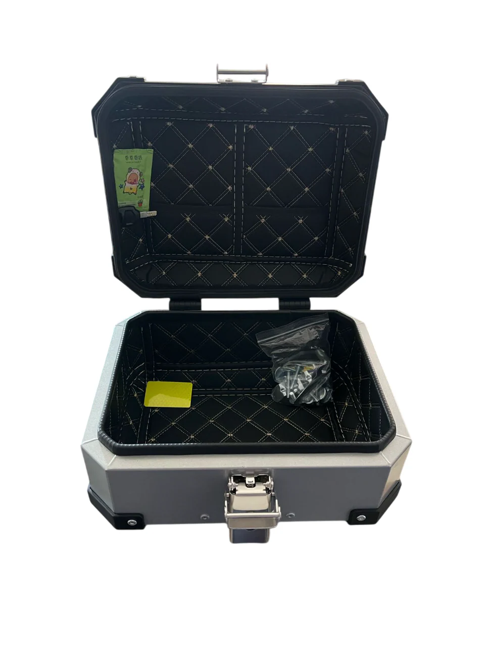 LGP 15 Litre aluminium Top Box LGP Ideal of daily commutes Short tour Silver Compatible For All Motorcycles - Image 2