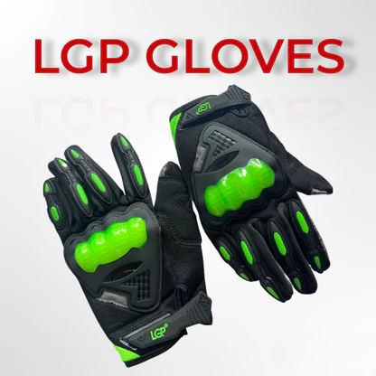 LGP Motocross Riding Gloves (Black/Green) - Image 3