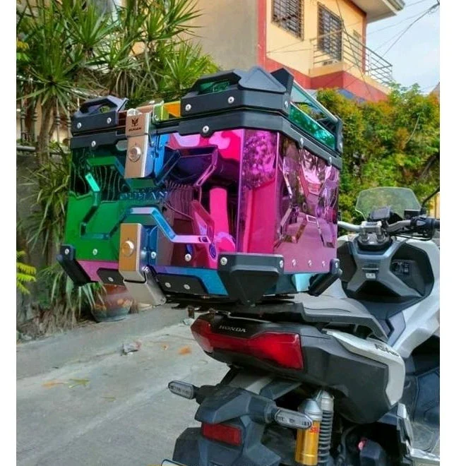 LGP Rainbow Large Capacity Aluminium Top Box 45 Ltrs (fits All Motorcycle) - Color Plating Premium Top Box-LGP11213 - Image 10