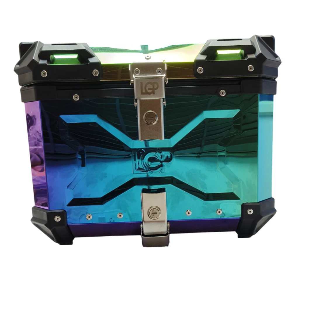 LGP Rainbow Large Capacity Aluminium Top Box 45 Ltrs (fits All Motorcycle) - Color Plating Premium Top Box-LGP11213 - Image 2