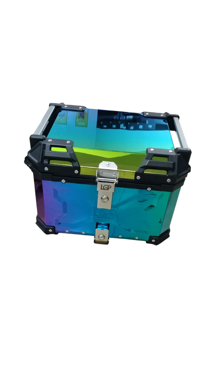 LGP Rainbow Large Capacity Aluminium Top Box 45 Ltrs (fits All Motorcycle) - Color Plating Premium Top Box-LGP11213 - Image 9