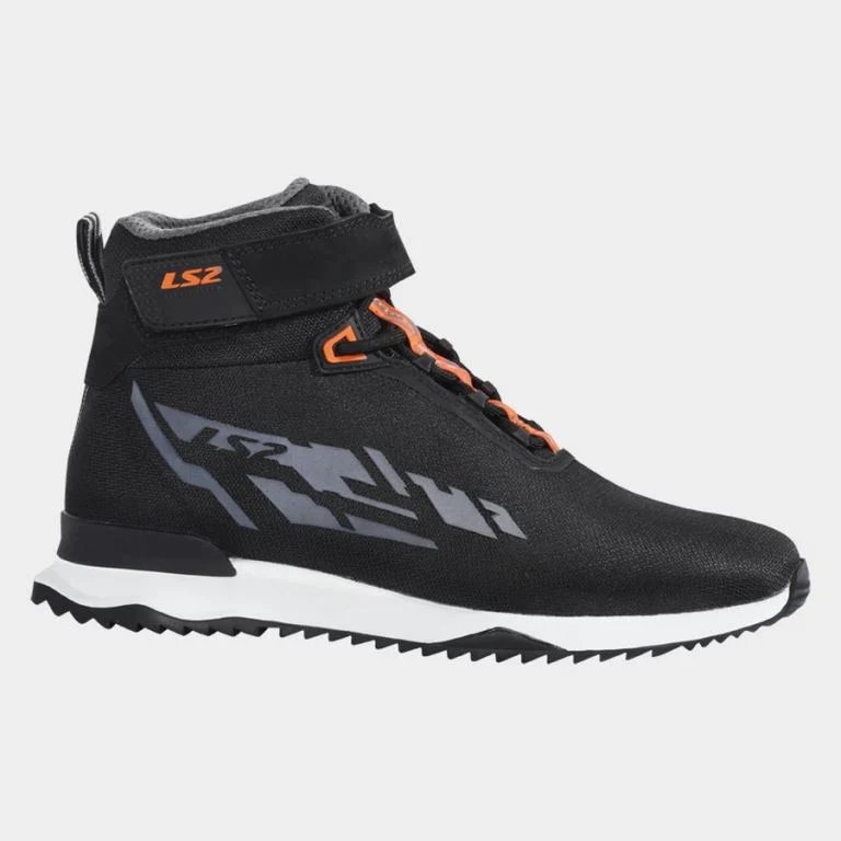 LS2 Acrux Motocycle Shoes - Black/Orange - Image 2