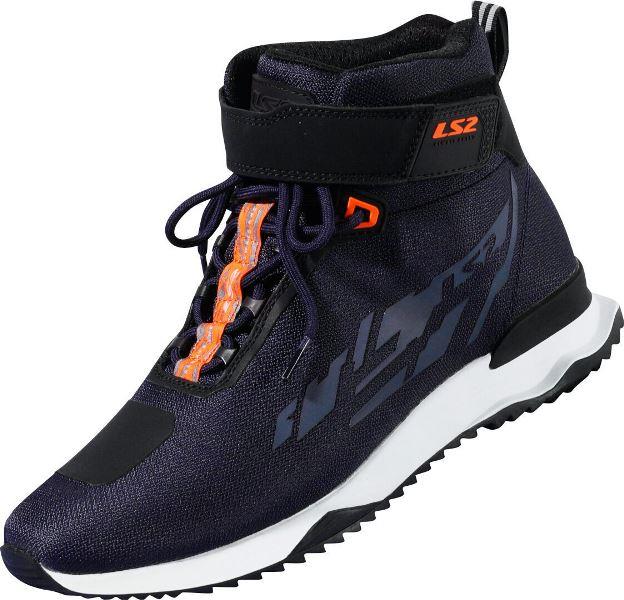 LS2 Acrux Motocycle Shoes - Blue/Orange