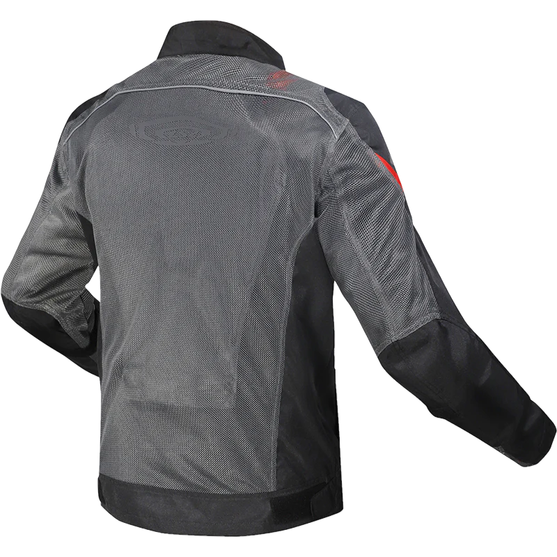 LS2 Airy Man Jacket Grey Black Red - Image 3