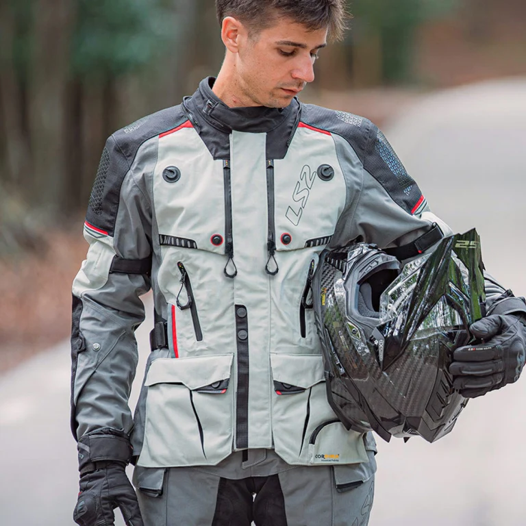 LS2 Apollo Jacket Grey Black Red - Image 5