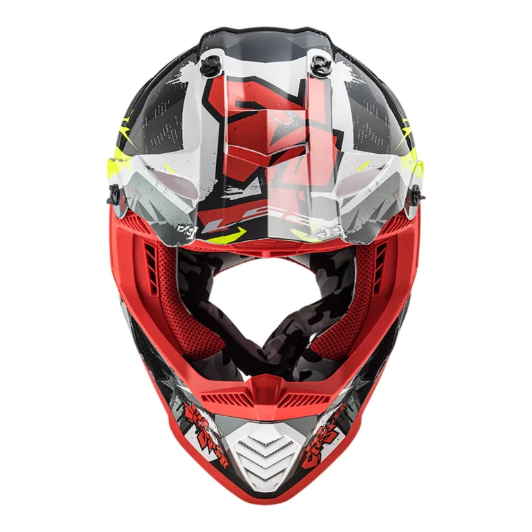 LS2 MX437 Fast Evo Crusher Matt Black Red Helmet - Image 3