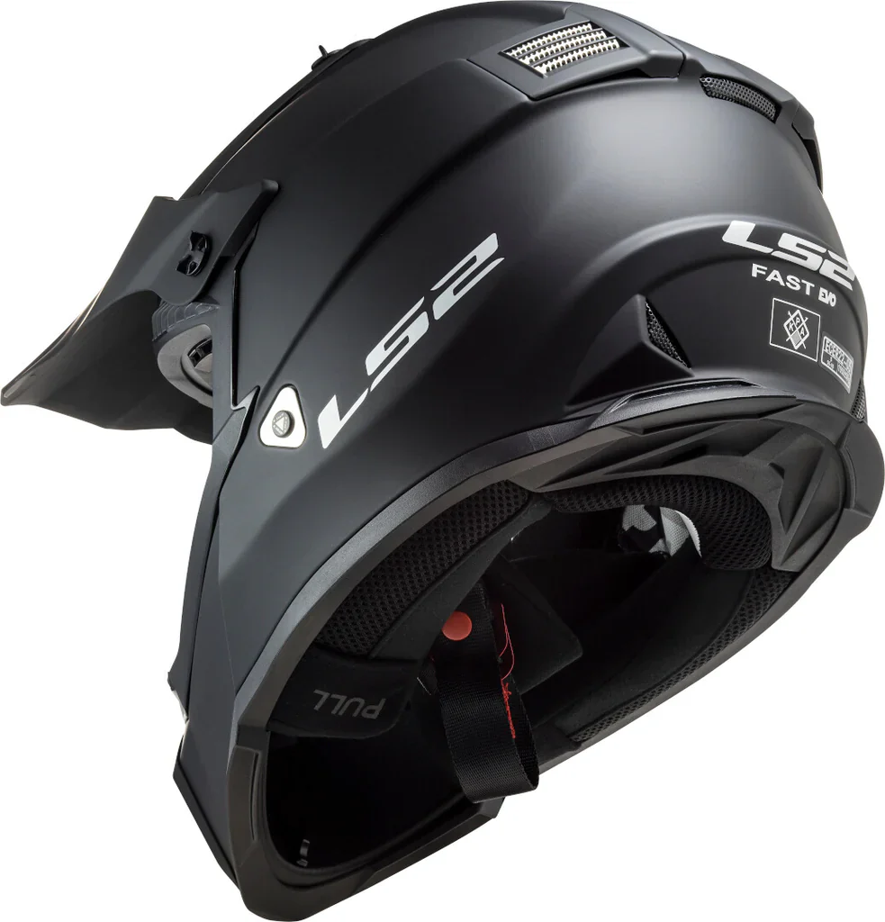 LS2 MX437 Fast Evo Solid Matt Black Helmet - Image 4