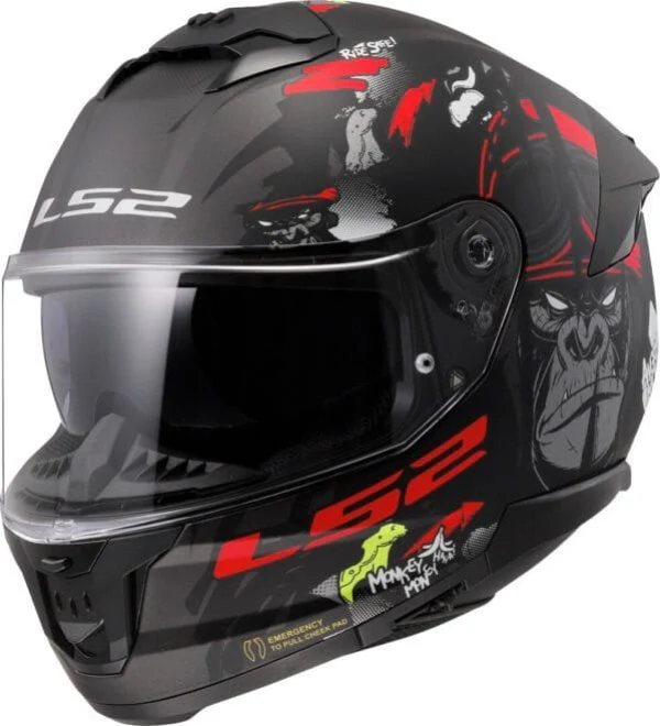 LS2 FF320 Stream II Angry Monkey Matt Black Red-06