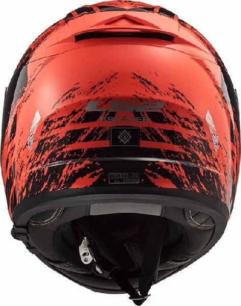 LS2 FF390 Breaker Evo Matt Black Orange Animal Helmet - Image 4