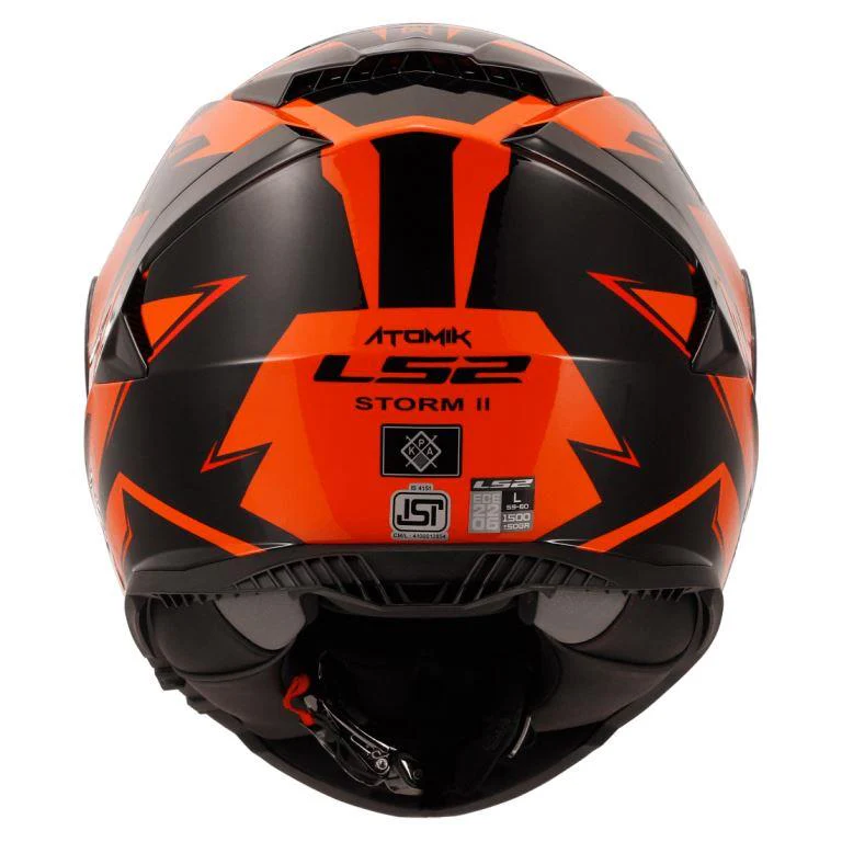 LS2 FF800 Storm II Atomik Black Orange-06 - Image 4