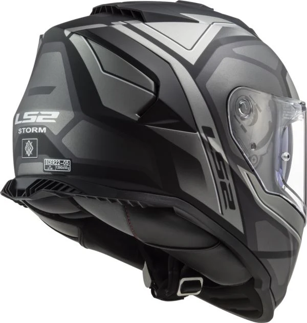 LS2 FF800 Storm II Faster Matt Titanium Helmet - Image 3