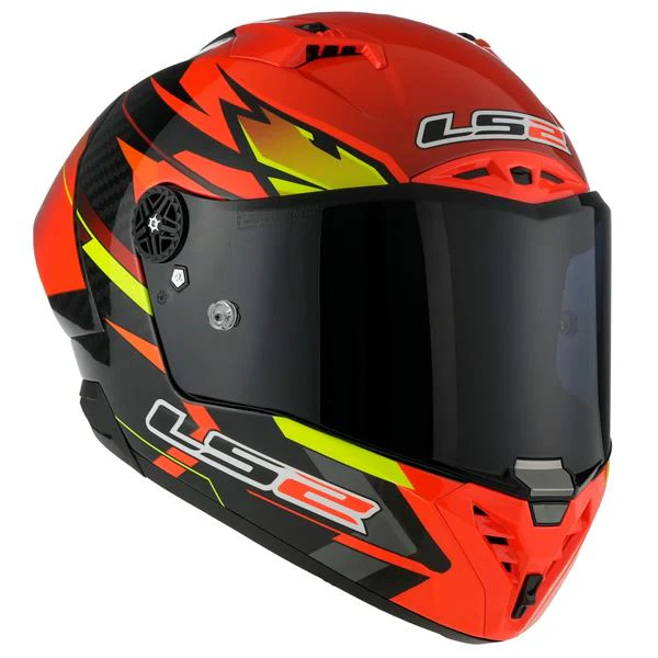 LS2 FF805 Thunder Carbon GP Aero Fire Gloss Red Black Helmet - Image 3