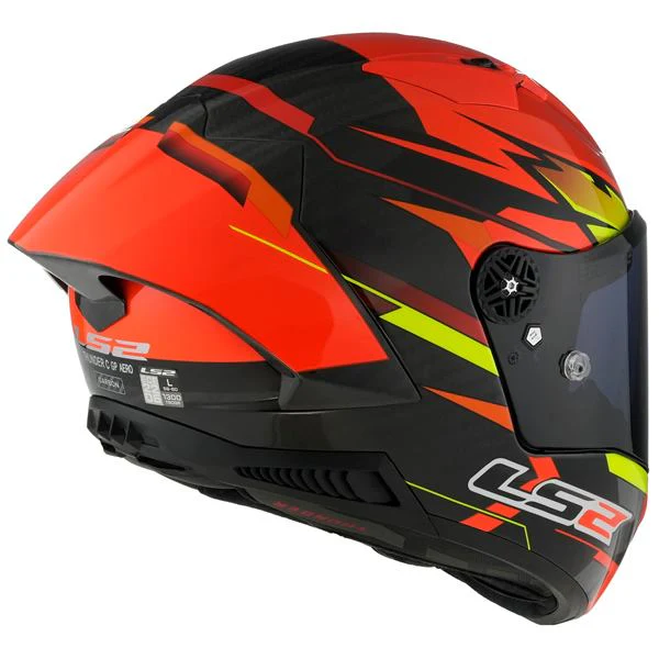 LS2 FF805 Thunder Carbon GP Aero Fire Gloss Red Black Helmet - Image 4