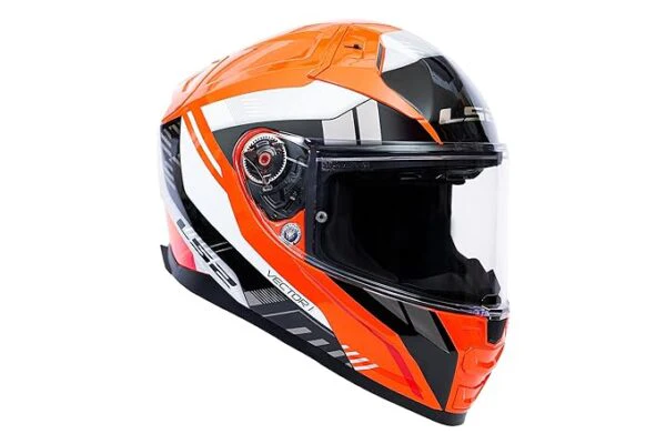 LS2 FF811 Vector II Stylus Gloss Fluo Orange Black Helmet - Image 4
