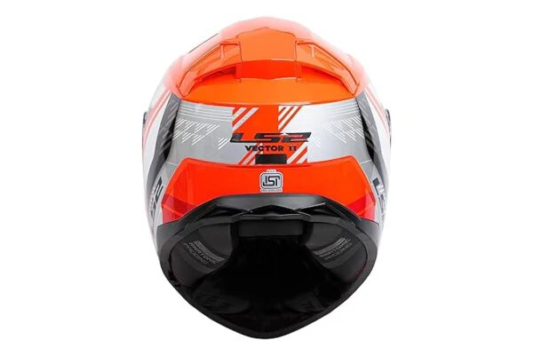LS2 FF811 Vector II Stylus Gloss Fluo Orange Black Helmet - Image 5