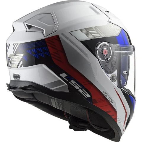 LS2 FF811 Vector II Stylus Gloss White Fluro Red - Helmet - Image 2