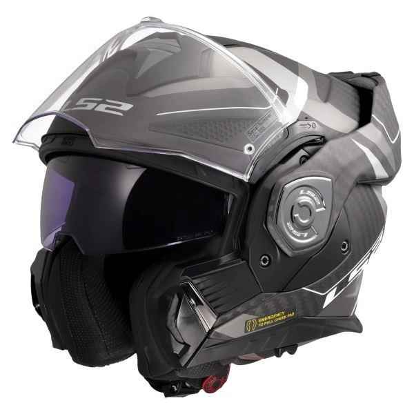 LS2 FF901 Advant X Carbon Horizon Silver Grey - Image 4