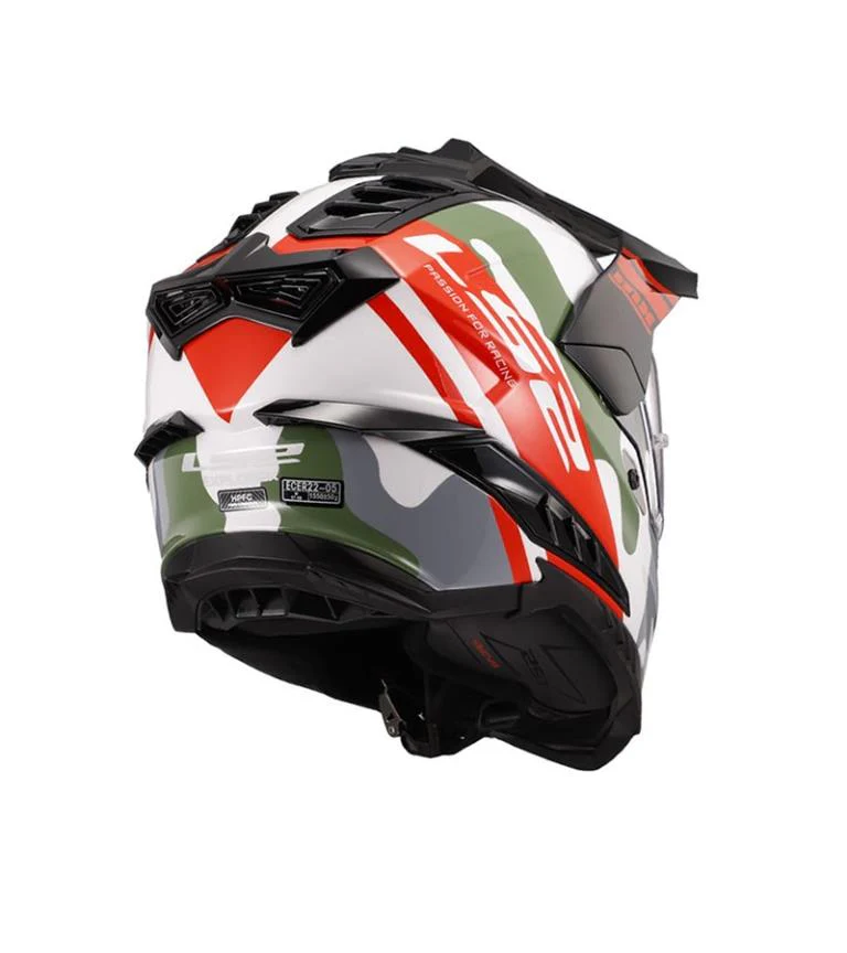 LS2 MX701 Camox Gloss White Red Camo Helmet - Image 4