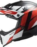 LS2 MX437 Fast Evo Strike Black White Red Helmet - Image 4
