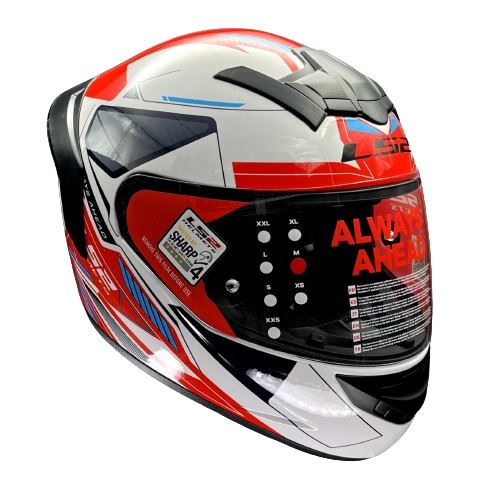 LS2 FF352 Rookie Betha White Red Helmet - Image 2