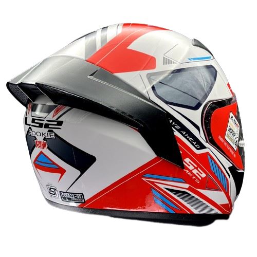 LS2 FF352 Rookie Betha White Red Helmet - Image 5