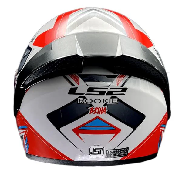 LS2 FF352 Rookie Betha White Red Helmet - Image 6