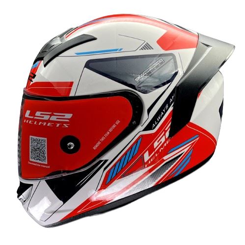 LS2 FF352 Rookie Betha White Red Helmet - Image 8