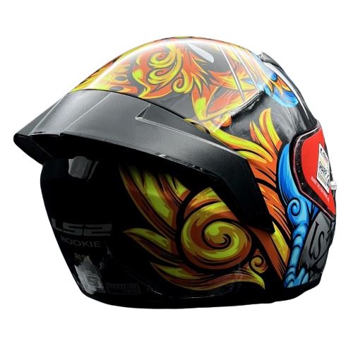 LS2 FF352 Rookie Foo Dog Black Yellow Helmet - Image 4