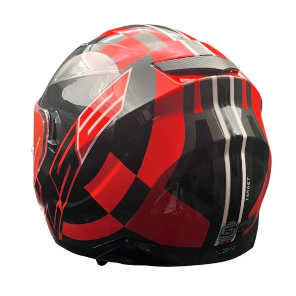 LS2 FF320 Stream Evo Target Black 7c Red D-ring Helmet - Image 4