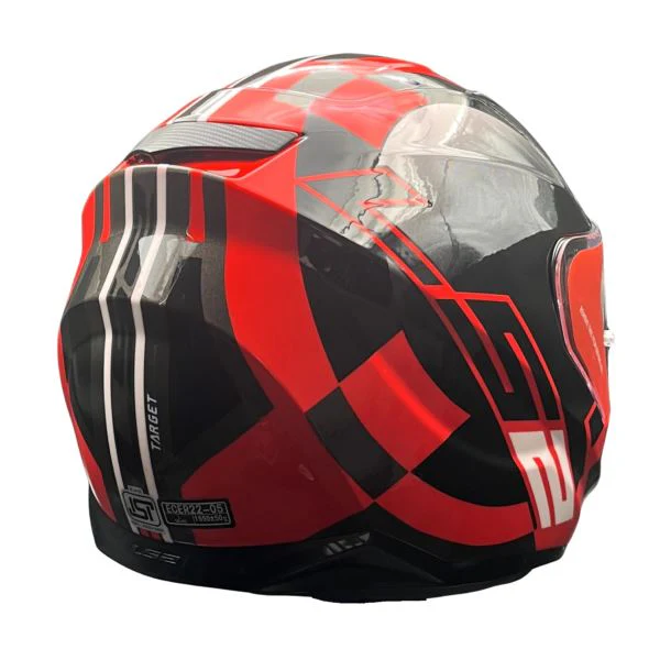 LS2 FF320 Stream Evo Target Black 7c Red D-ring Helmet - Image 7