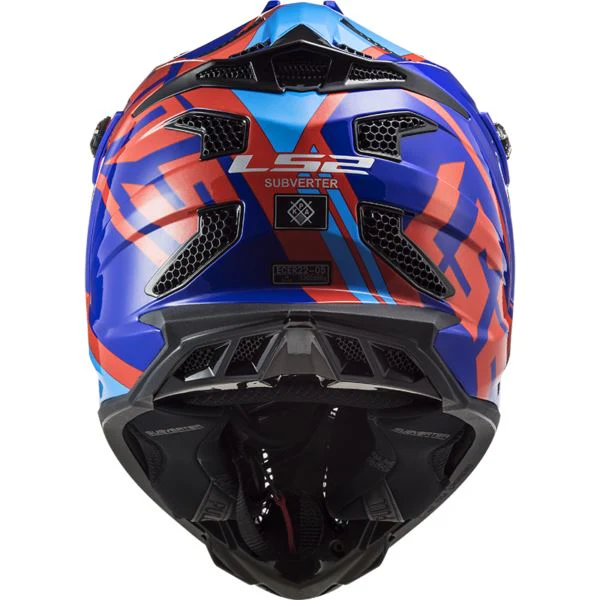LS2 MX700 Subverter Evo Gammax Matt Red Blue Helmet - Image 3