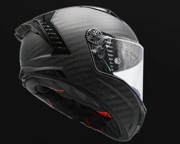 LS2 FF805 Thunder Carbon Racing Fim Matt Black Helmet - Image 3