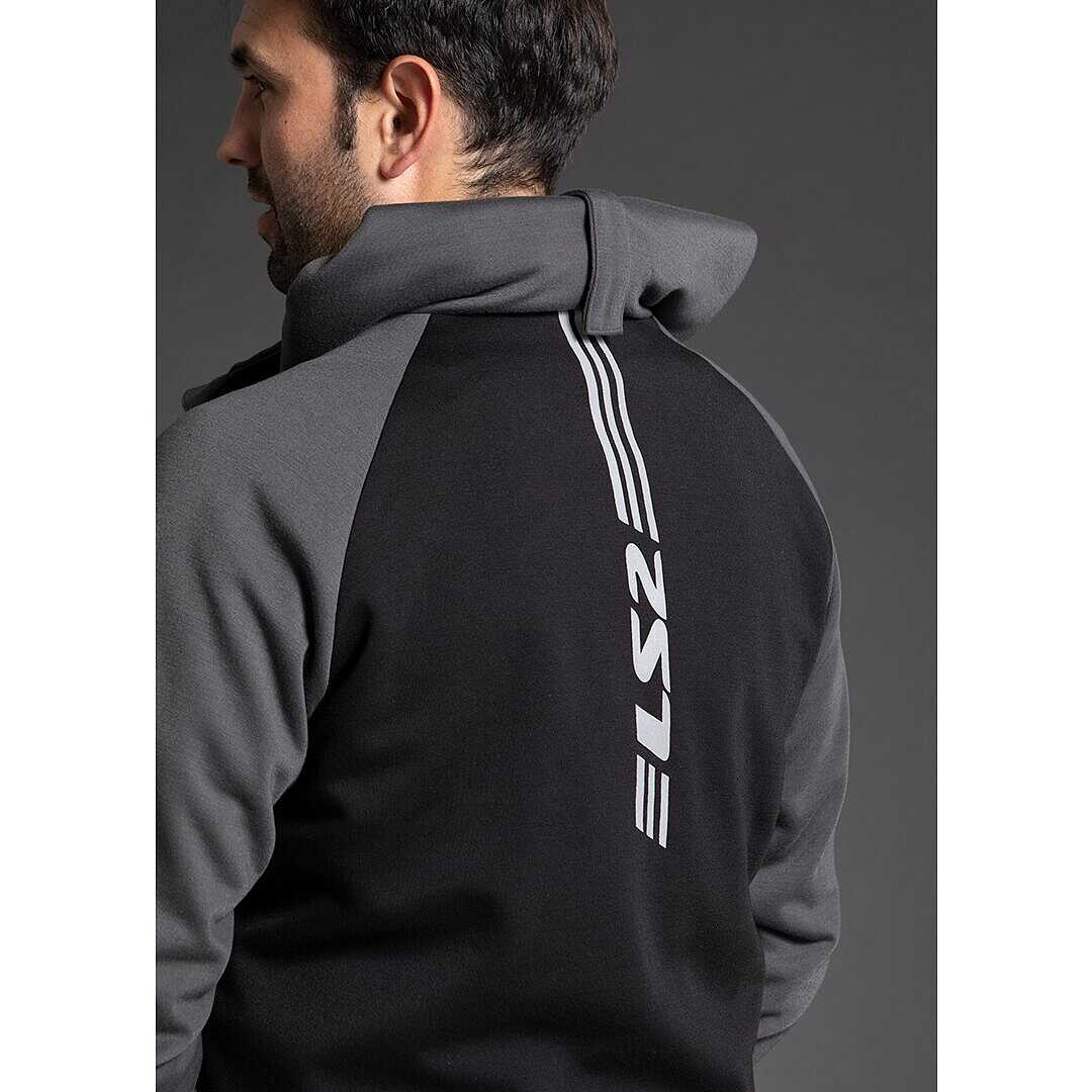 LS2 Jacket Throttle Man Jacket Black Dark Grey - Image 2