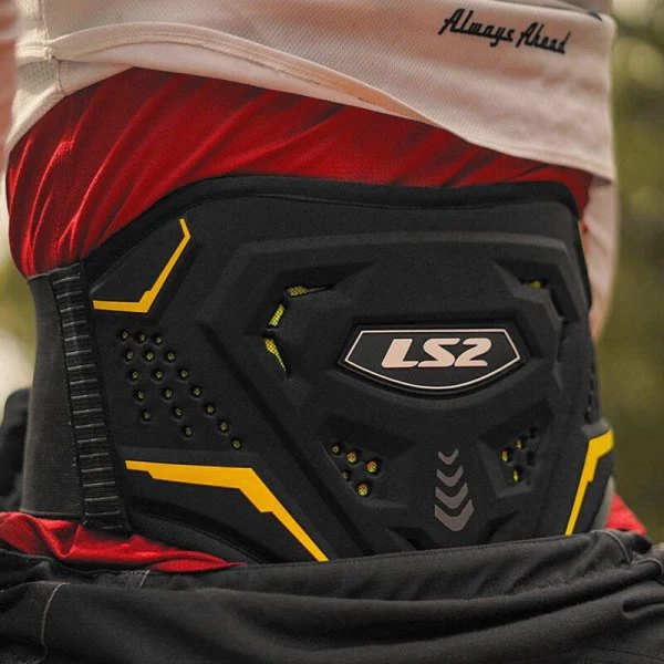 LS2 Koku Kidney Belt Black Hi-vi Yellow - Image 4