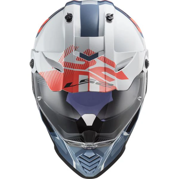 LS2 MX436 Pioneer Evo Evolve White Cobalt Helmet - Image 4