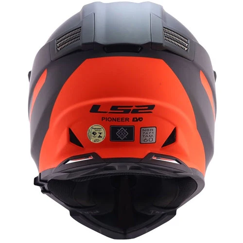 LS2 MX436 Pioneer Evo Router Black Orange - Helmet - Image 4