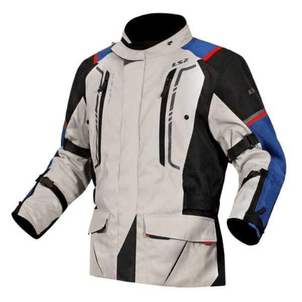 LS2 Narvik Riding Blue Black Grey Red Jacket