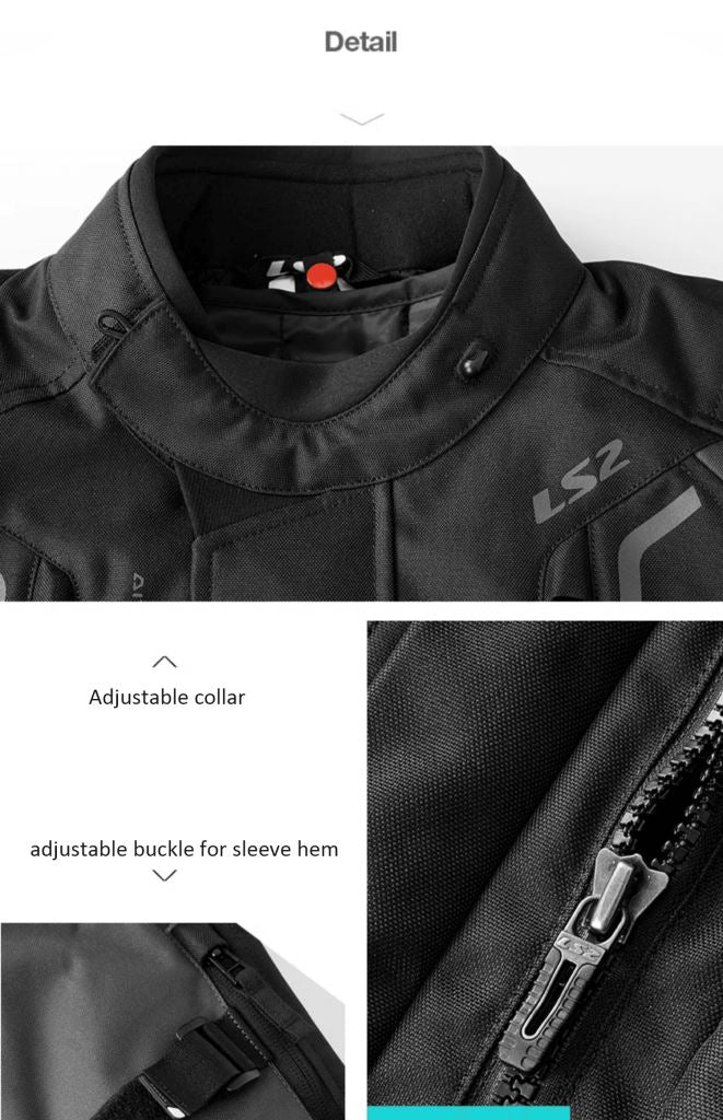 LS2 Narvik Riding Jacket Black Grey Yellow - Image 3